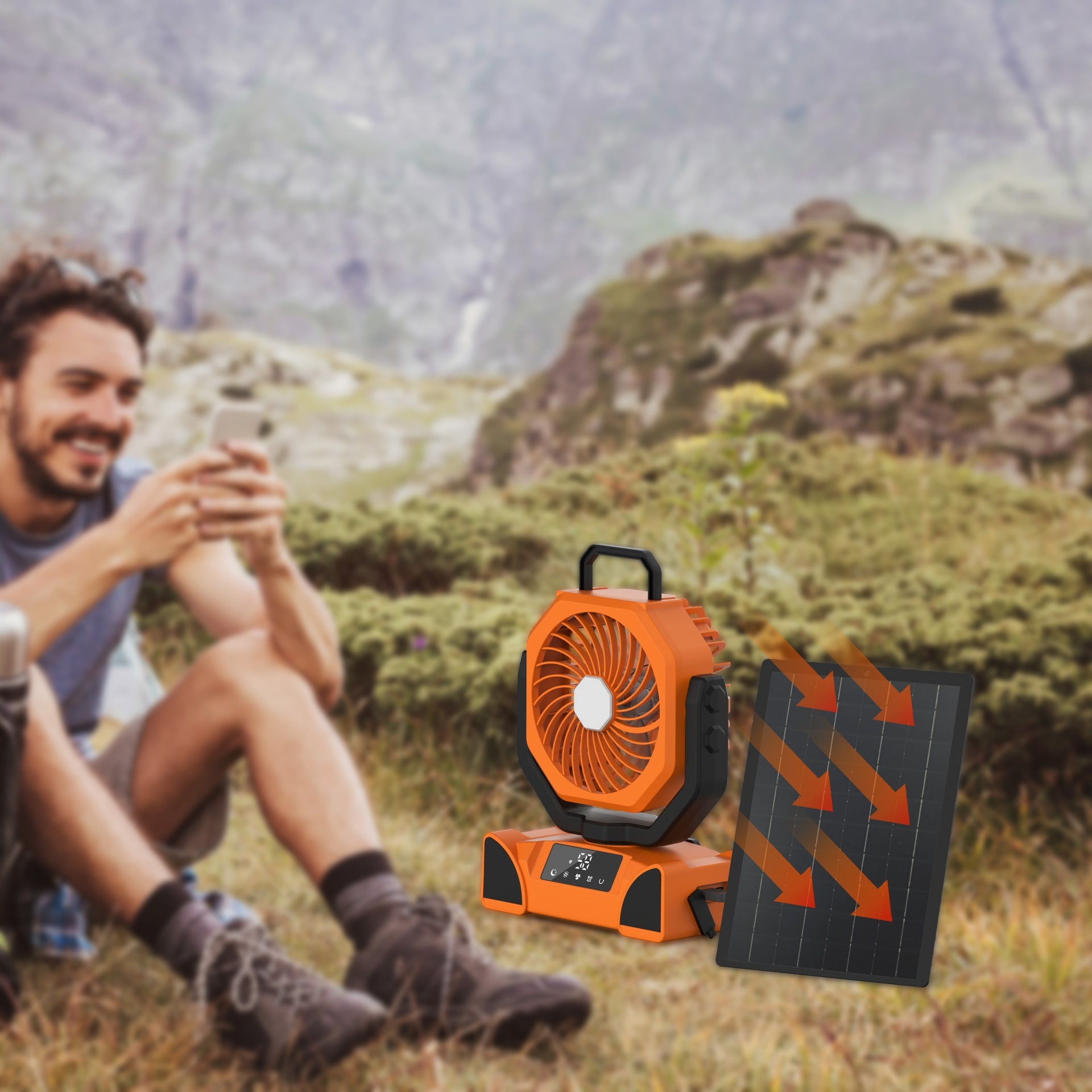 Light Up Your Life with the Outdoor Multifunctional Portable Rechargeable Lighting Fan
