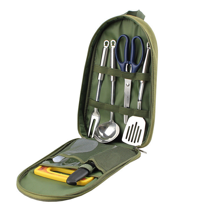 Outdoor BBQ Chopping Board Knife Set Camping Cookware