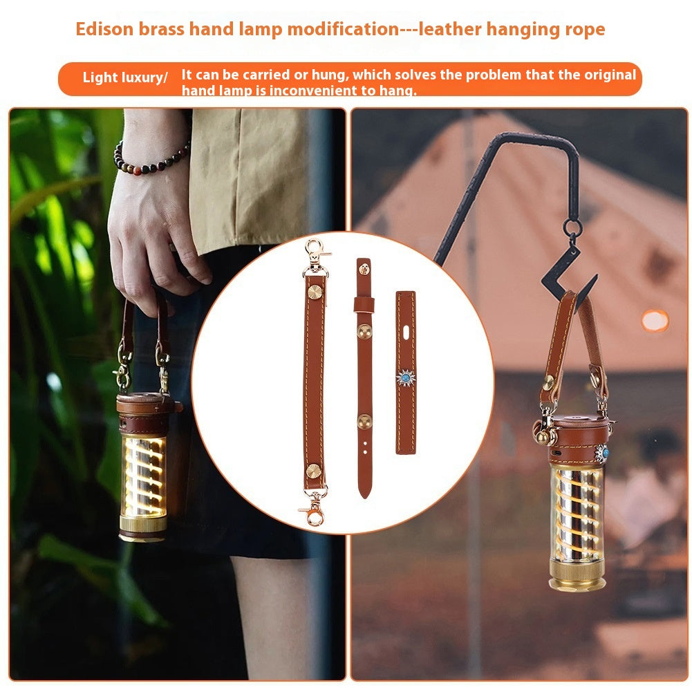 Leather Hanging Rope Set For Edison Camping Lantern