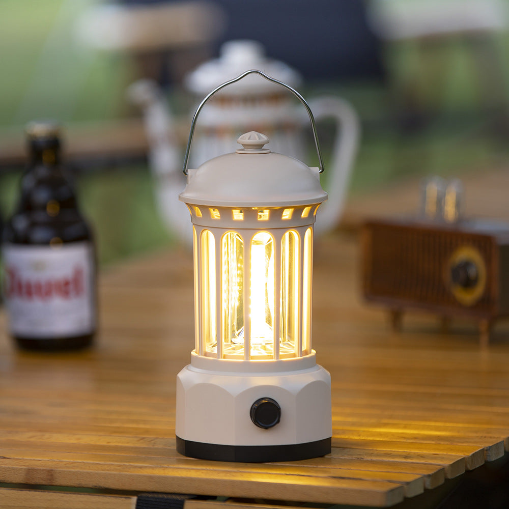 Retro COB Camping Lantern Portable Tent Light