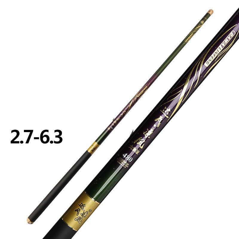 High Carbon Lightweight Hard Fishing Rod Black Pit Short Pitch