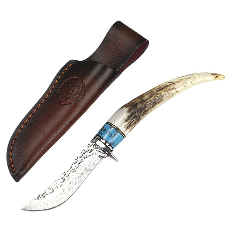 Damascus Forged Outdoor Hunting Knife Non-Slip Handle