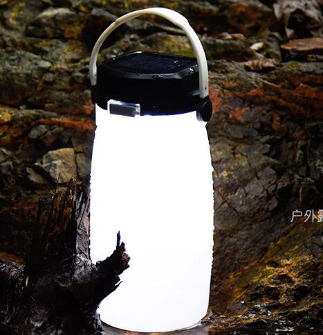 Portable Solar Silicone Lantern USB Rechargeable Waterproof Camping Light