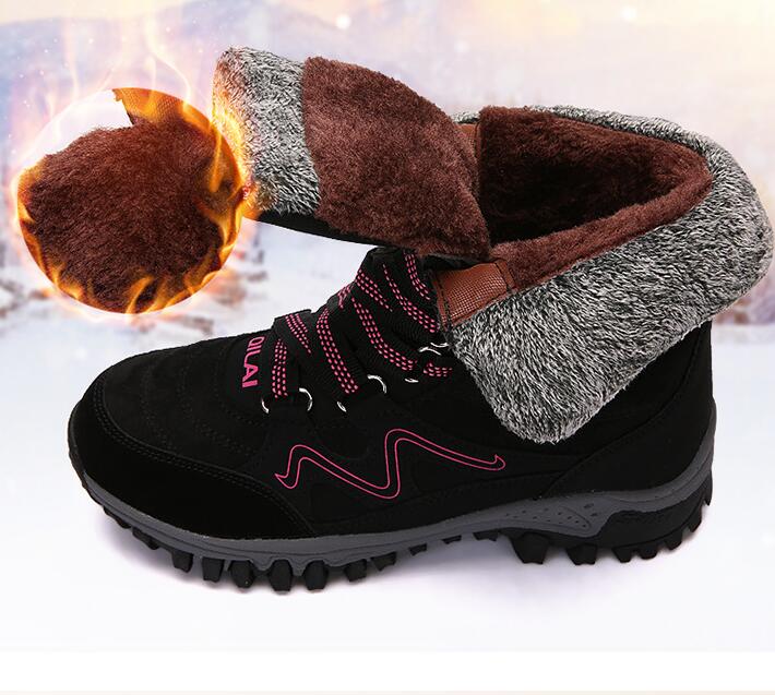 Women’s Winter Snow Ski Hiking Boots Warm Velvet Cotton
