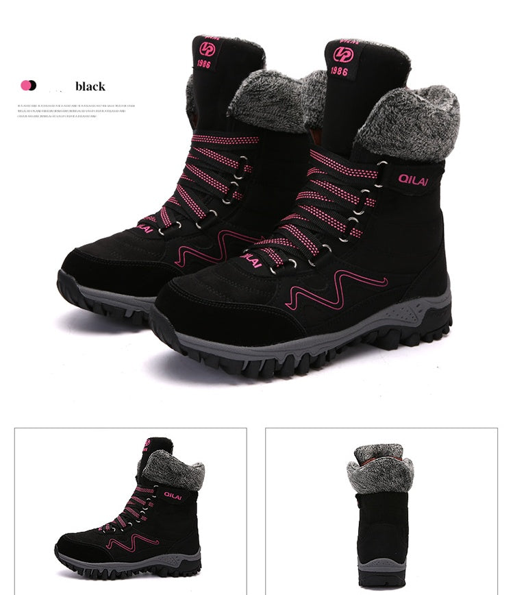 Women’s Winter Snow Ski Hiking Boots Warm Velvet Cotton