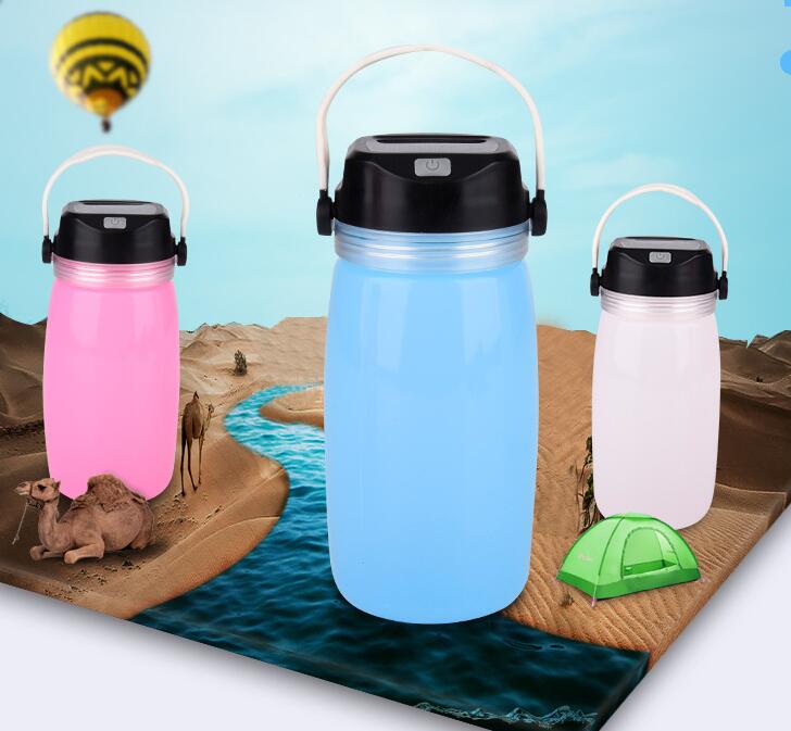 Portable Solar Silicone Lantern USB Rechargeable Waterproof Camping Light