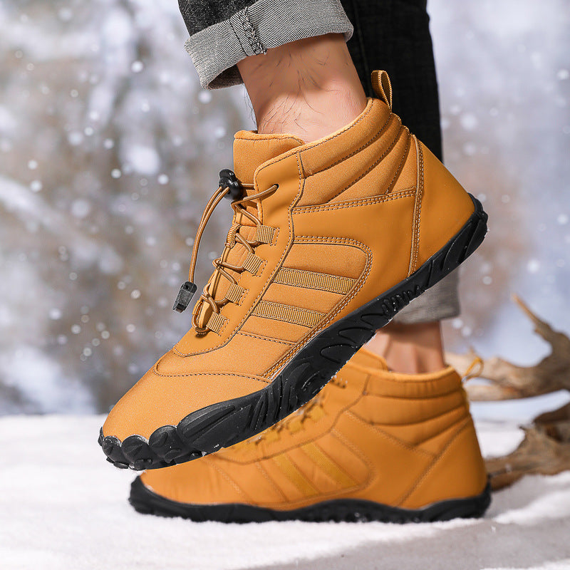 High Top Snow Boots Warm Velvet Hiking Camping Non-Slip Shoes