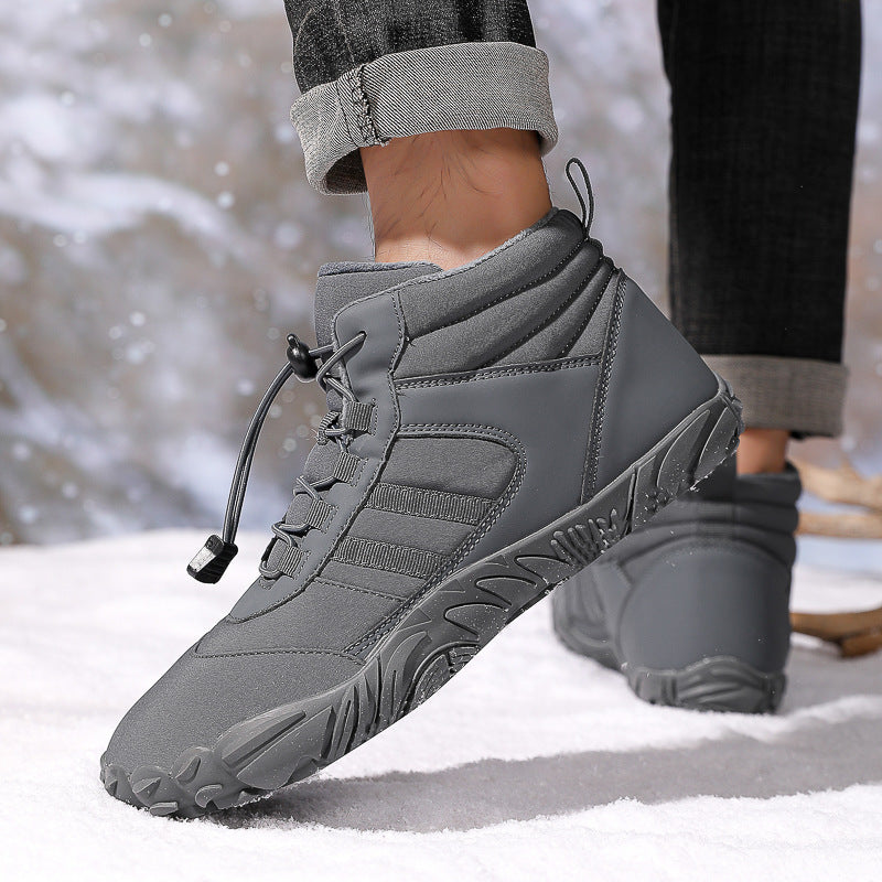 High Top Snow Boots Warm Velvet Hiking Camping Non-Slip Shoes