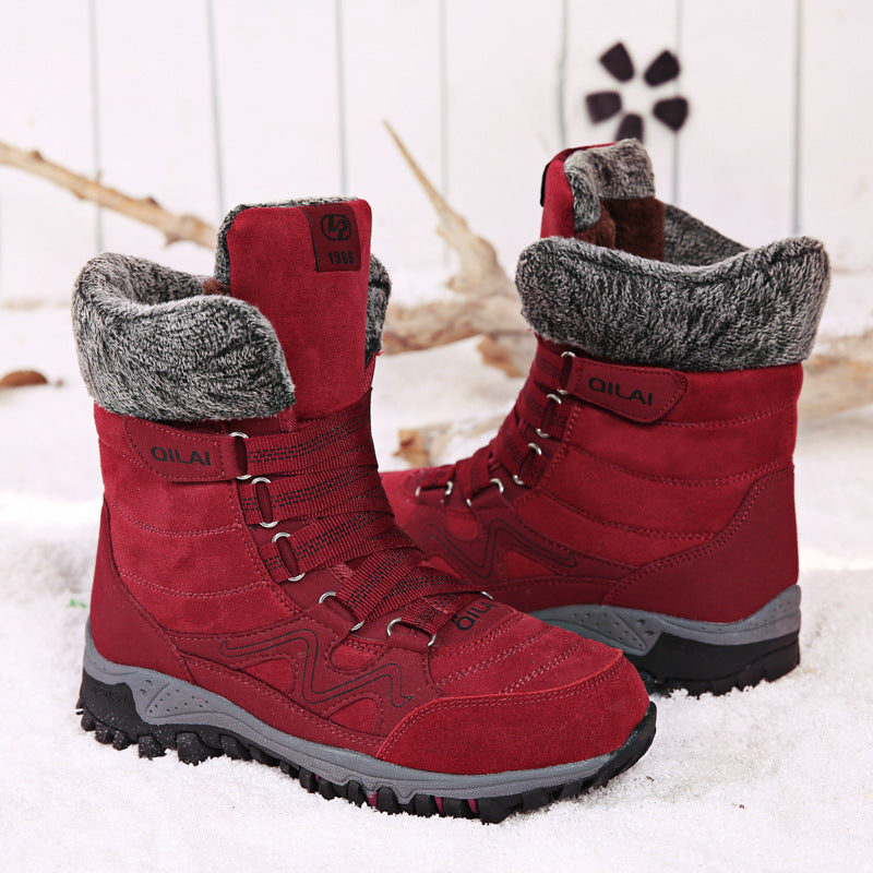 Women’s Winter Snow Ski Hiking Boots Warm Velvet Cotton