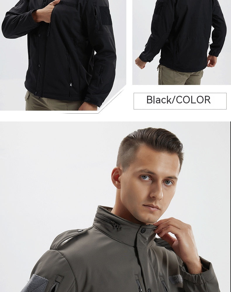 Men’s Camouflage Waterproof Fleece Soft Shell Jacket