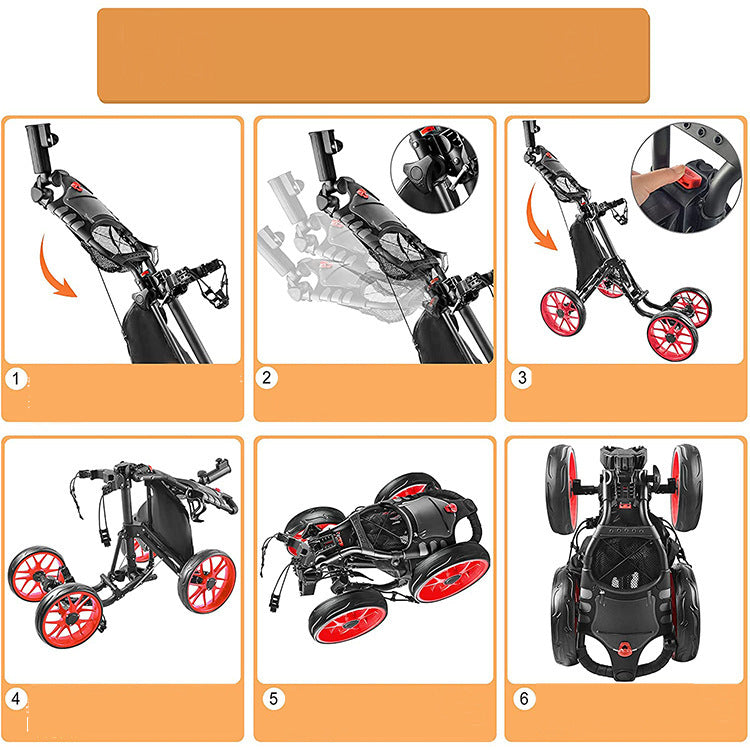 Foldable 4 Wheel Golf Trolley