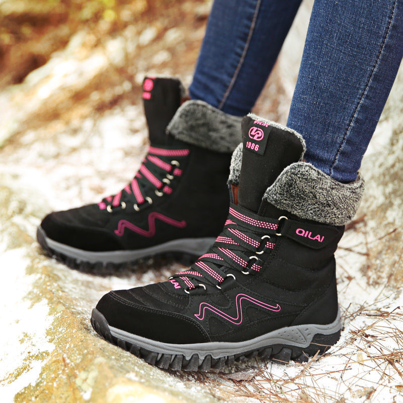 Women’s Winter Snow Ski Hiking Boots Warm Velvet Cotton