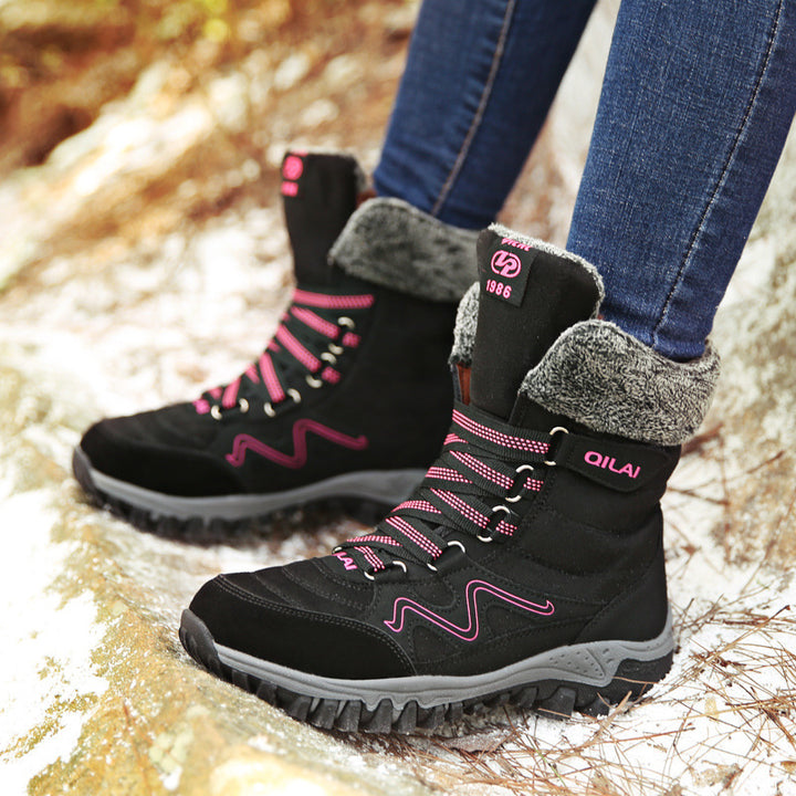 Women’s Winter Snow Ski Hiking Boots Warm Velvet Cotton