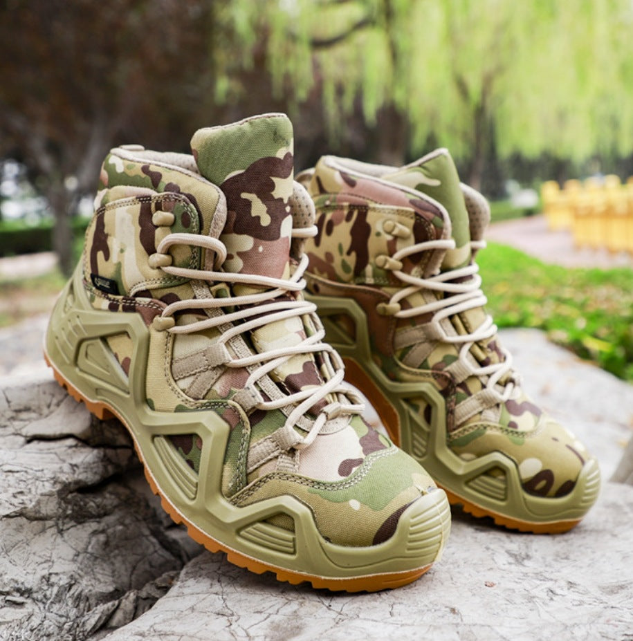 Mid Top High Top Military Combat Hiking Training Boots