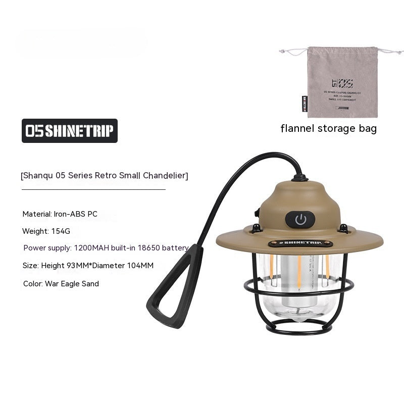 Shanqu Pine Cone Camping Lantern Chandelier Lamp
