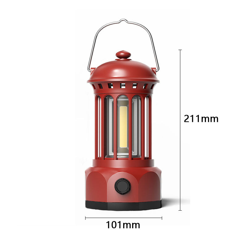 Retro COB Camping Lantern Portable Tent Light