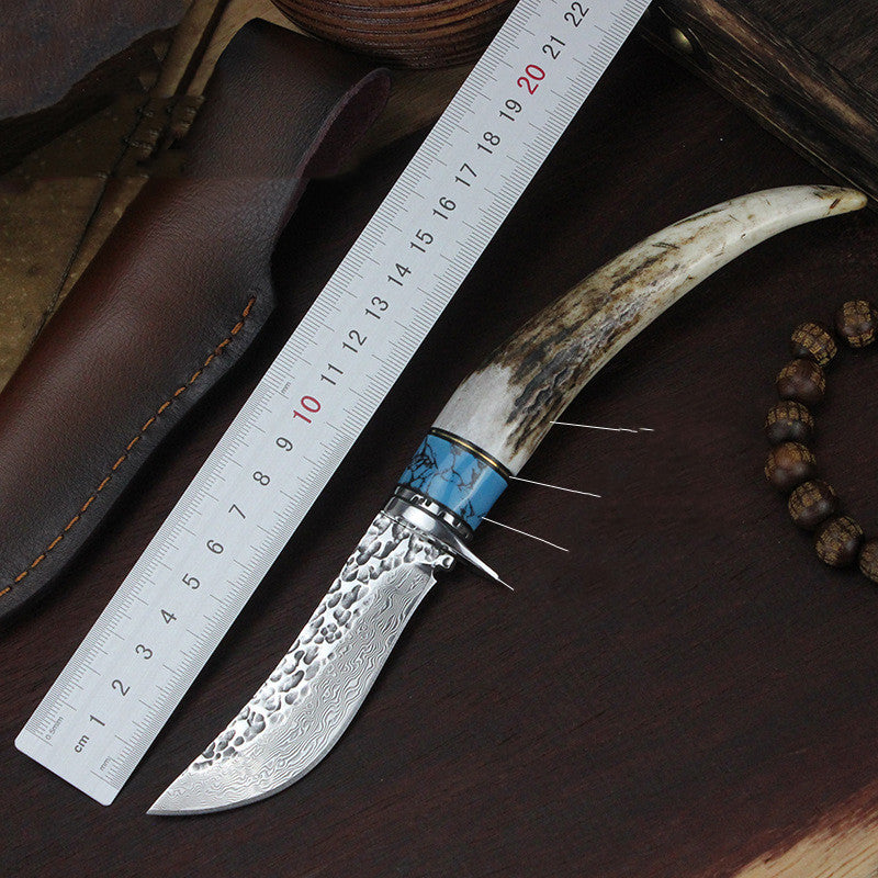 Damascus Forged Outdoor Hunting Knife Non-Slip Handle