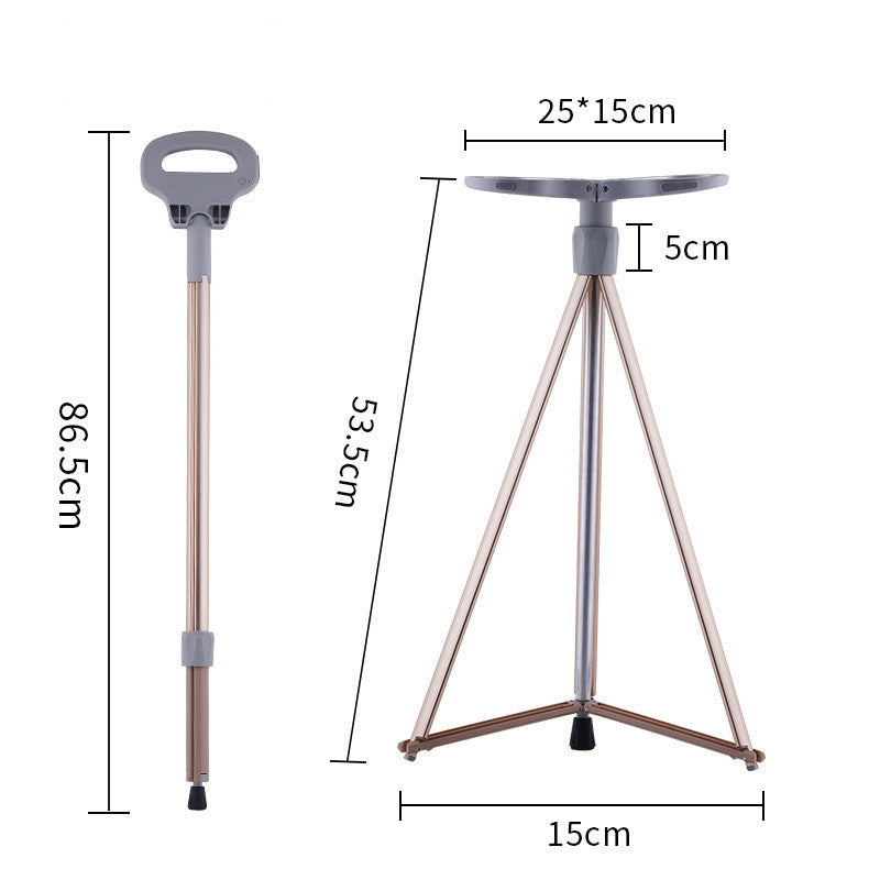 Folding Aluminum Alloy Multi-Function Crutches Trekking Pole