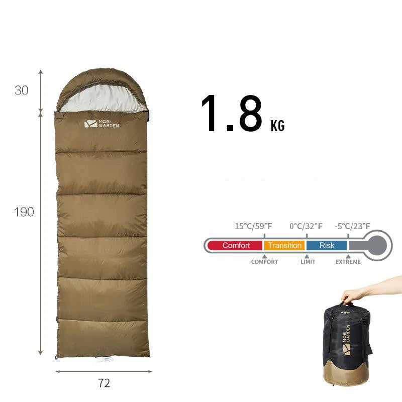 Thickened Mummy Winter Camping Sleeping Bag