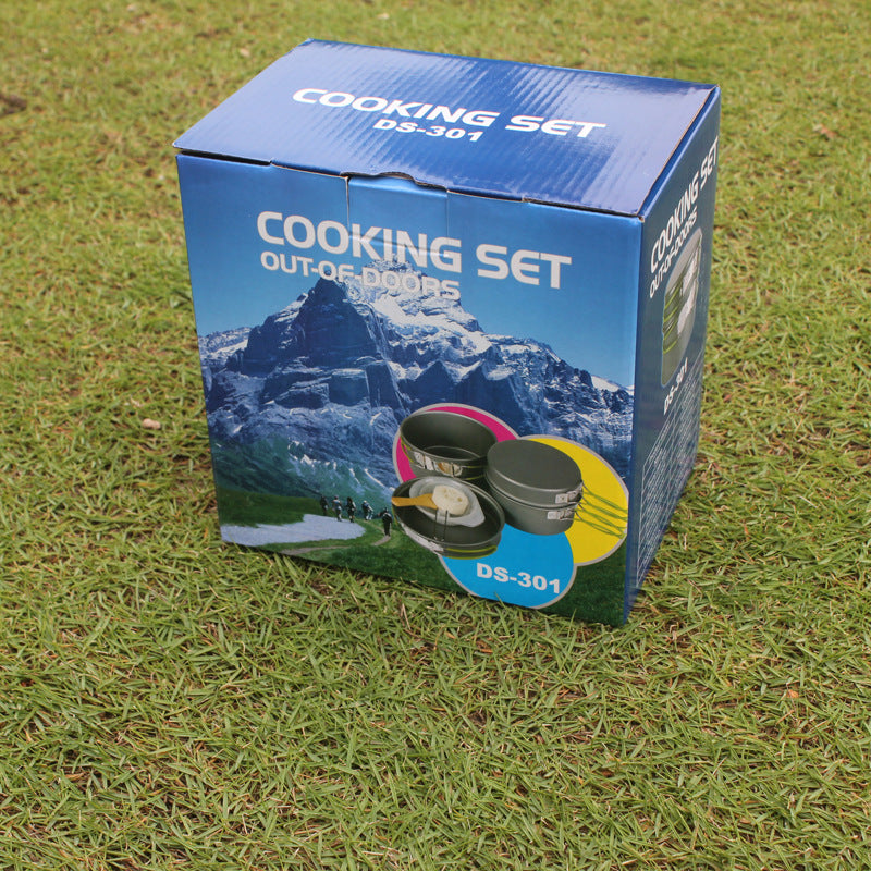 2–3 Person Non-Stick Portable Camping Cookware Set