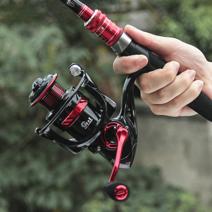 All Metal Double Crank Spinning Fishing Reel Lure Wheel
