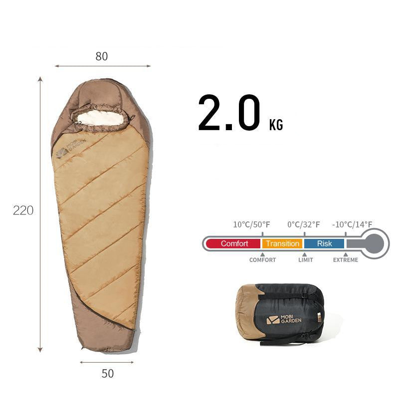 Thickened Mummy Winter Camping Sleeping Bag