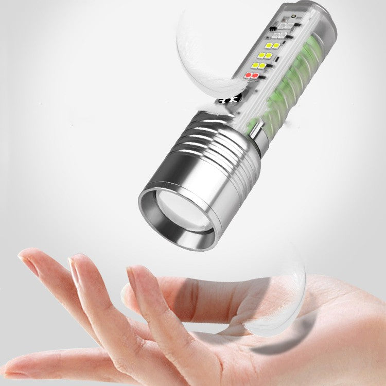 Rechargeable UV Laser Flashlight Waterproof Camping Pocket LED Lamp