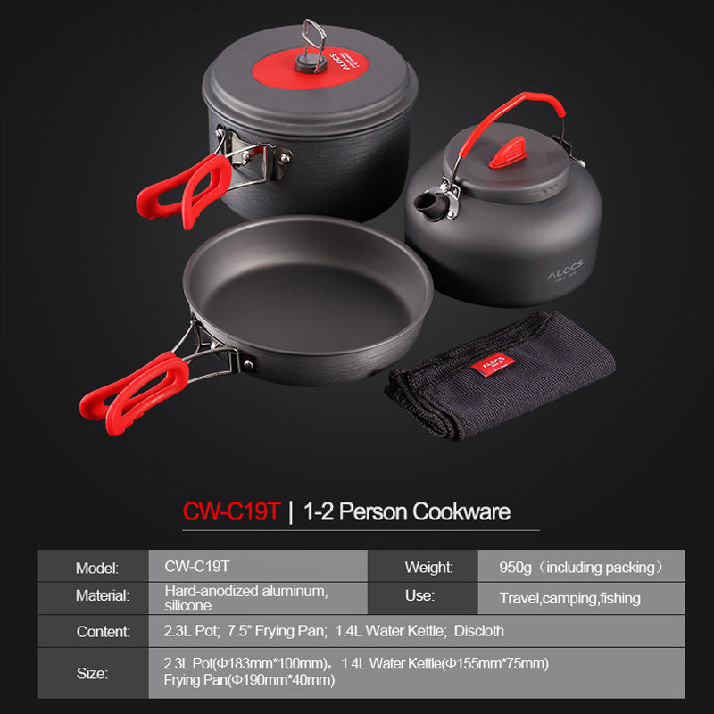 Portable Outdoor Cookware Pot Set