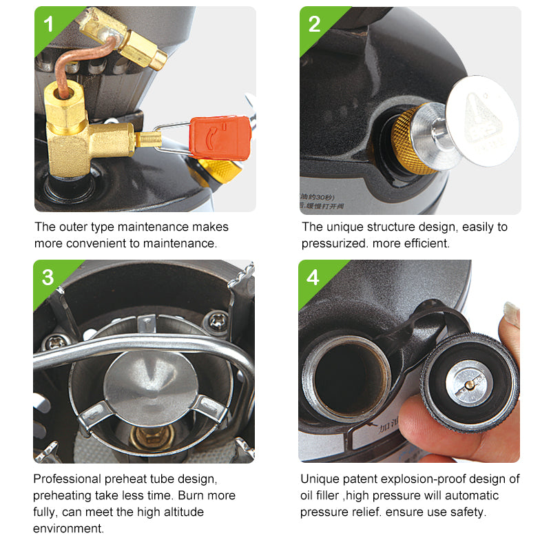 Outdoor Field Gasoline Camping Stove Heavy Duty Mountaineering Stove