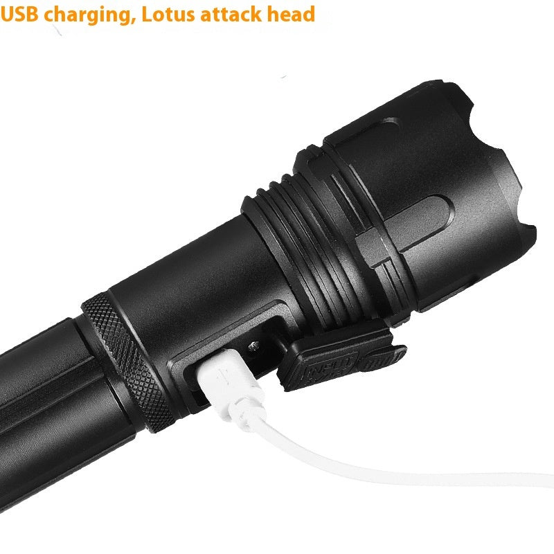 New Rechargeable Focused Strong Outdoor Flashlight