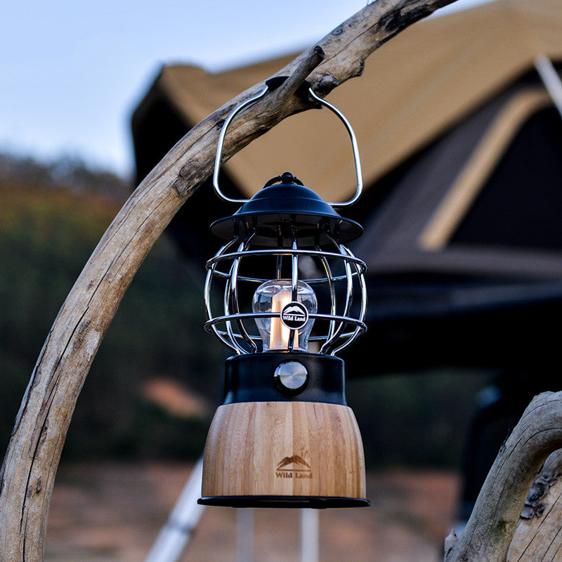 Retro Portable Hanging Camping Lantern Tent Light