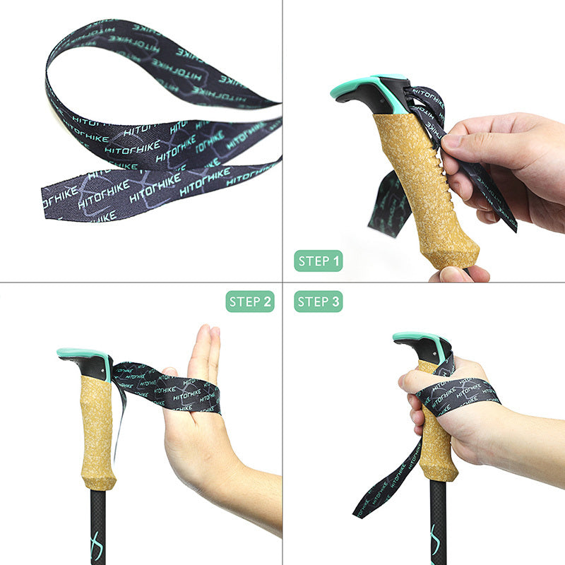 External Lock Straight Handle Trekking Pole Sports Travel