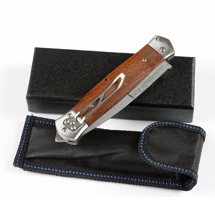 VG10 Damascus Steel Folding Pocket Knife Wenge Handle