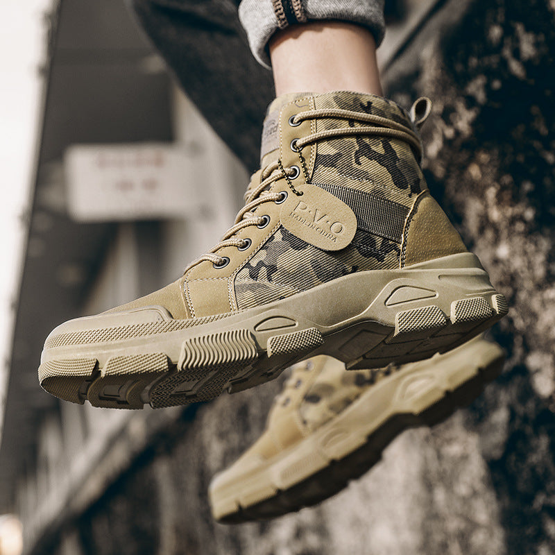 Canvas High Top Retro Outdoor Hiking Boots