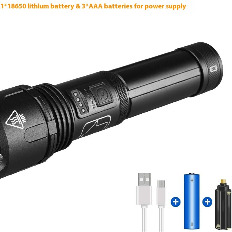 New Rechargeable Focused Strong Outdoor Flashlight