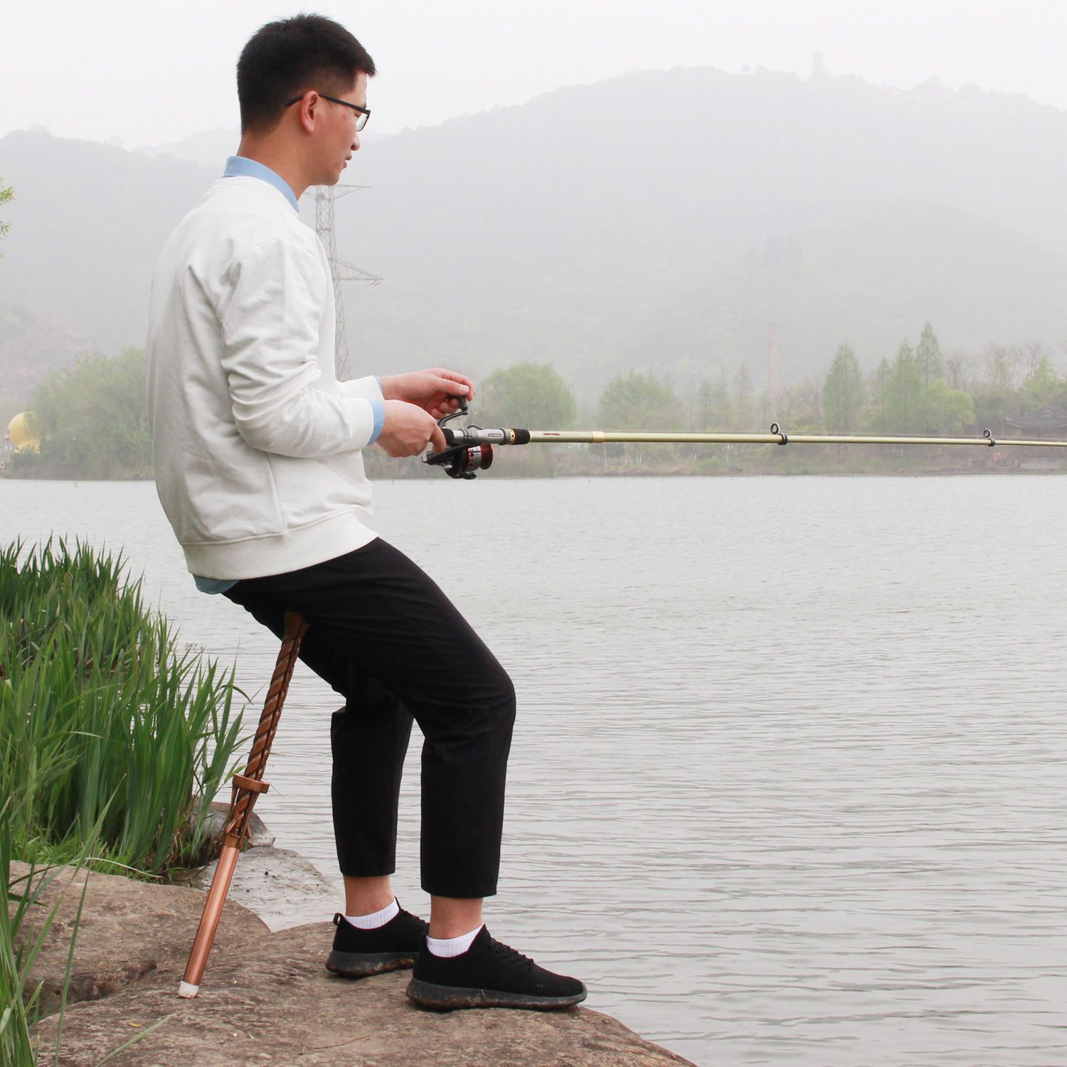 Foldable Portable Trekking Pole Stool