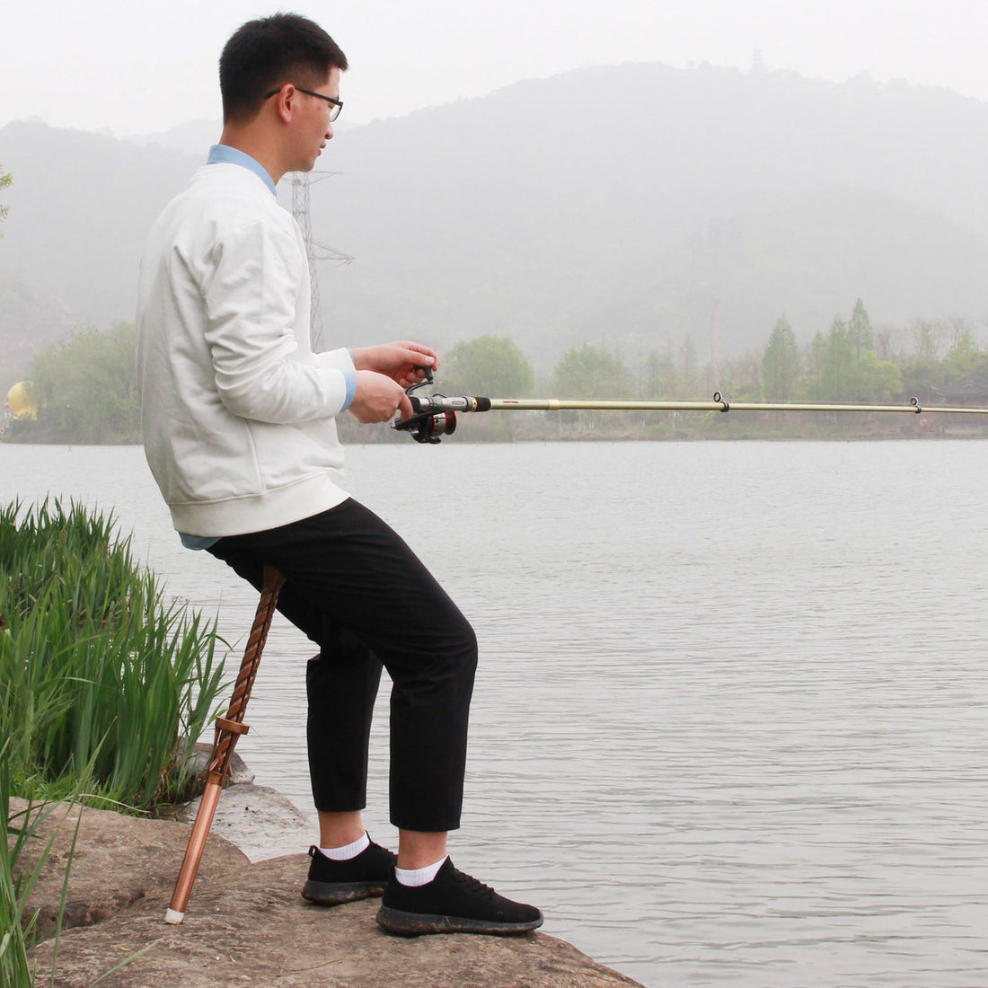Foldable Portable Trekking Pole Stool
