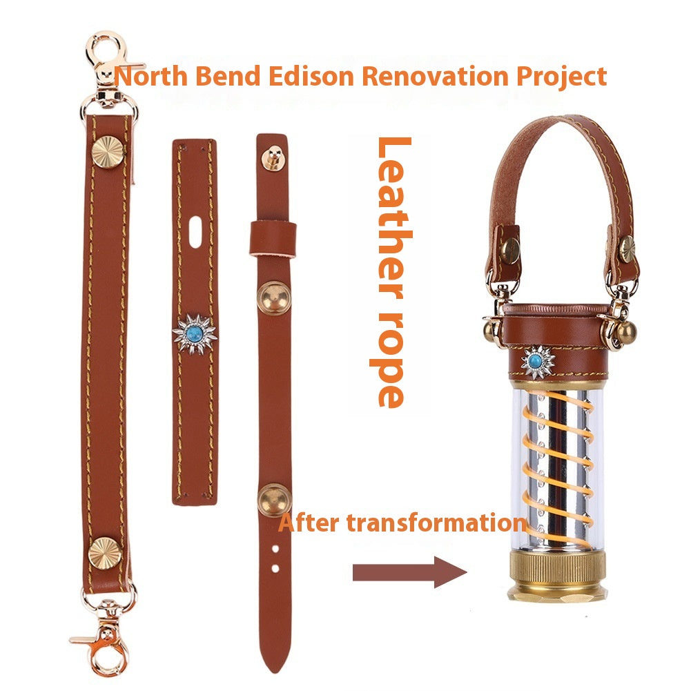 Leather Hanging Rope Set For Edison Camping Lantern