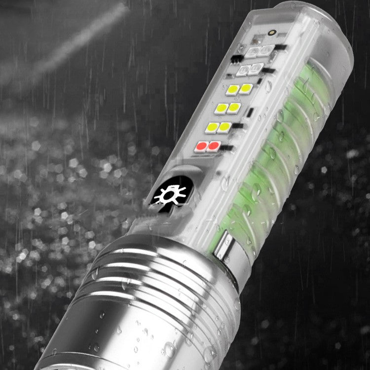 Rechargeable UV Laser Flashlight Waterproof Camping Pocket LED Lamp