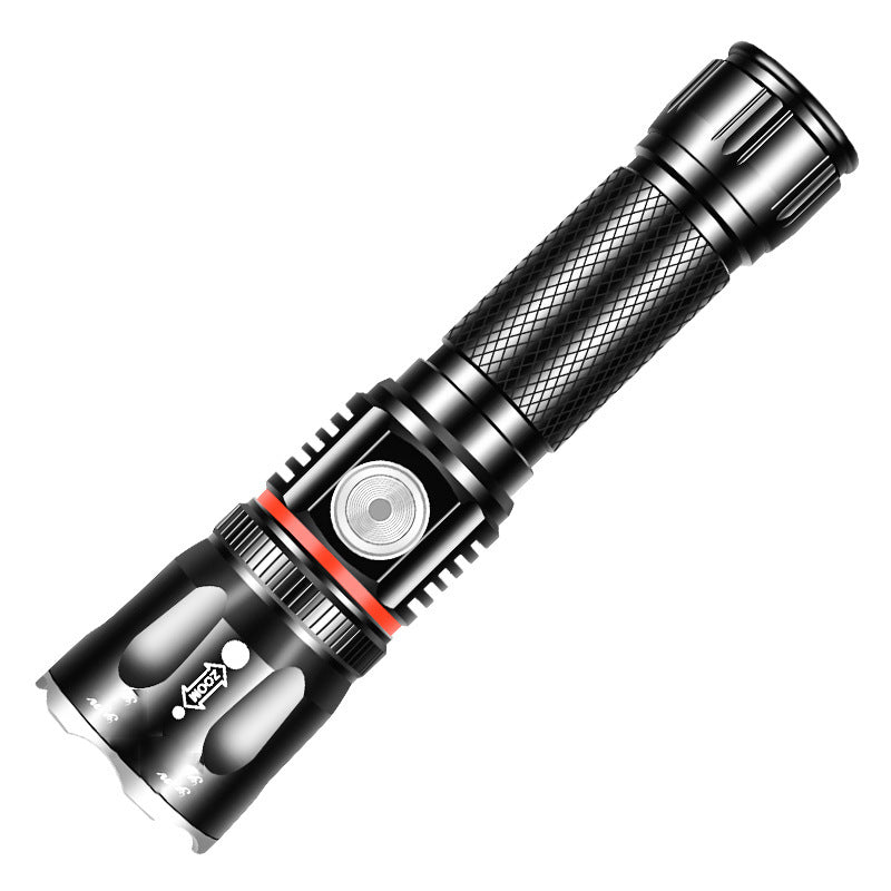 T6 Telescopic Multi-Function Strong Outdoor Camping Flashlight