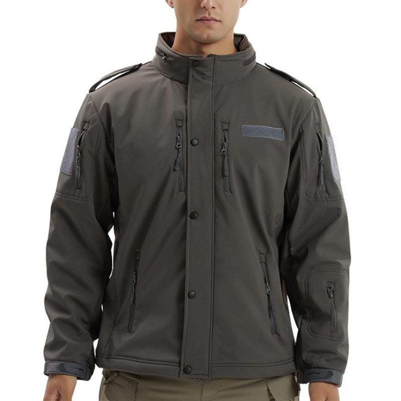 Men’s Camouflage Waterproof Fleece Soft Shell Jacket