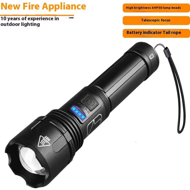New Rechargeable Focused Strong Outdoor Flashlight