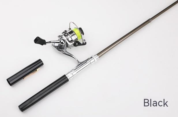 Mini Pen Fishing Rod With Metal Spinning Reel