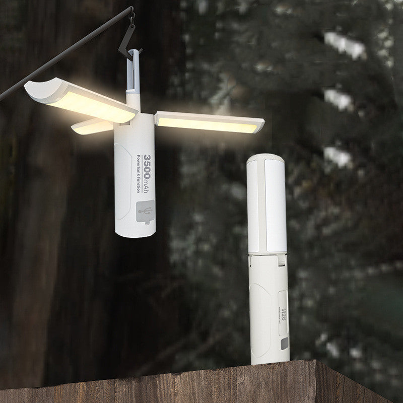 Type-C USB Rechargeable Folding LED Camping Lantern Emergency Flashlight