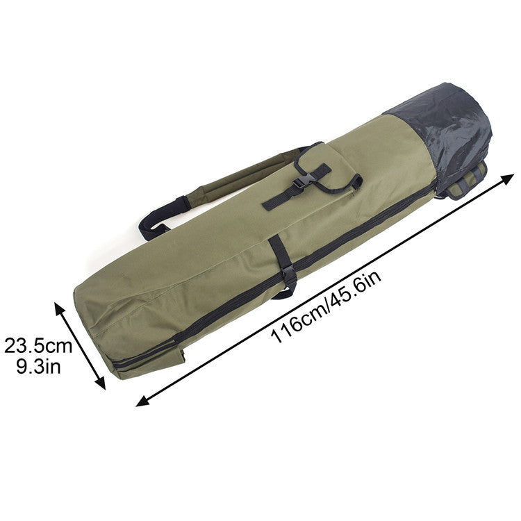 Cylindrical Fishing Rod Gear Storage Bag Durable Travel Case