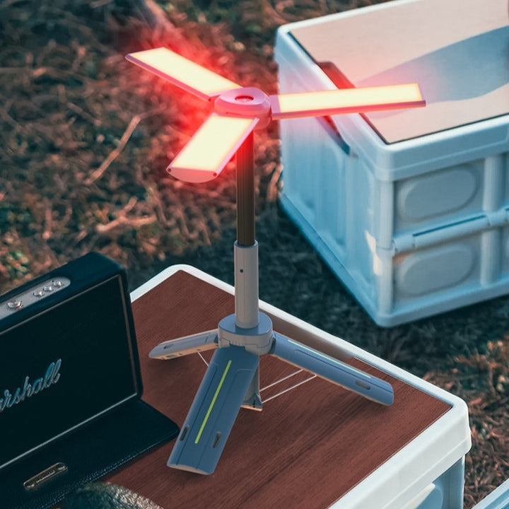Rechargeable Three-Leaf Bracket Camping Lantern