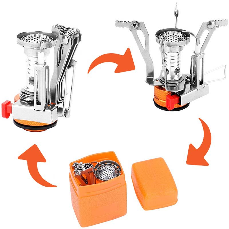 Integrated Camping Cooking Stove Cookware Set