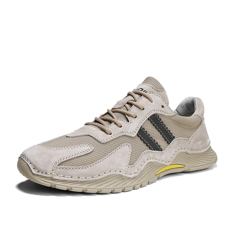 Men’s Low Top Lace-Up Hiking Boots Platform Shoes