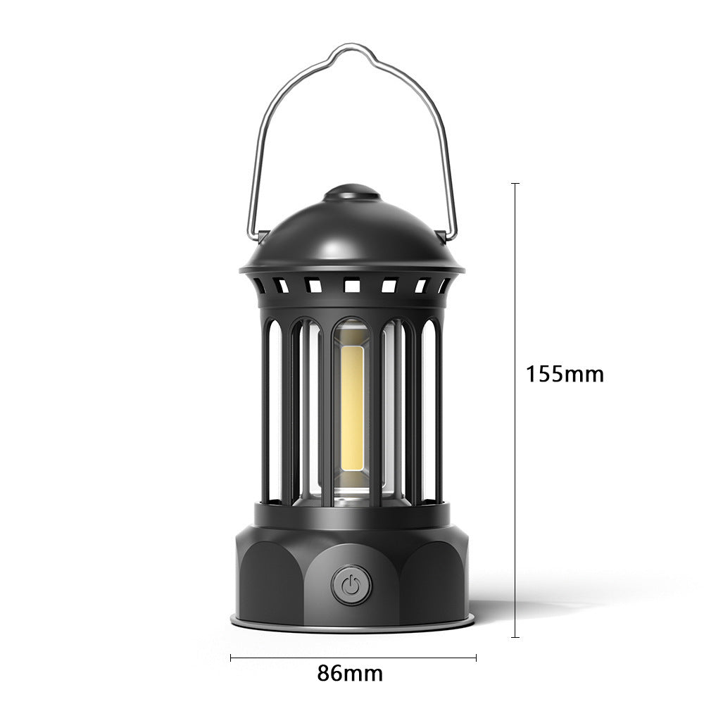 Retro COB Camping Lantern Portable Tent Light