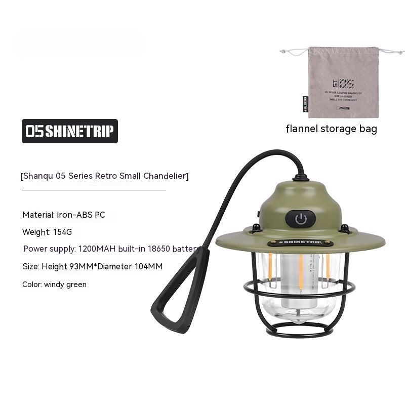 Shanqu Pine Cone Camping Lantern Chandelier Lamp